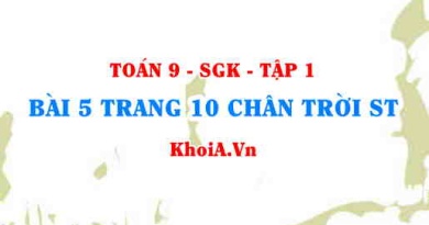 Bài 5 trang 10 Toán 9 Chân trời sáng tạo Tập 1